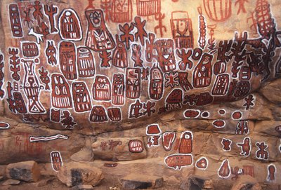 Dagon Rock Paintings in Africa by Unknown